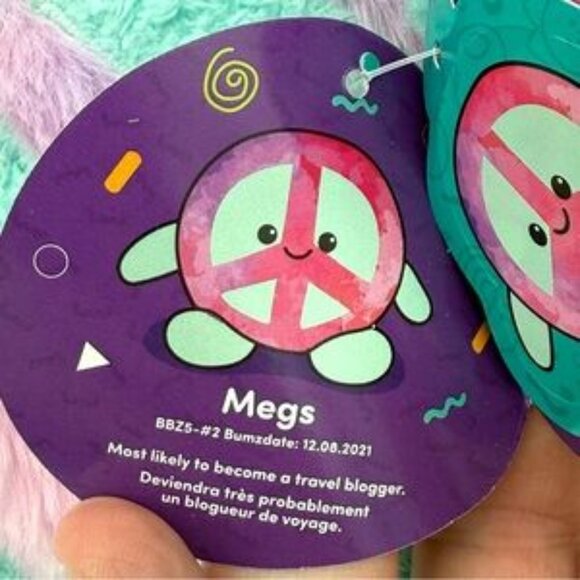 NWT Retro 4" Collectible Bum Bumz Megs Plush Soft Bean Kids Toy. - Picture 2 of 2